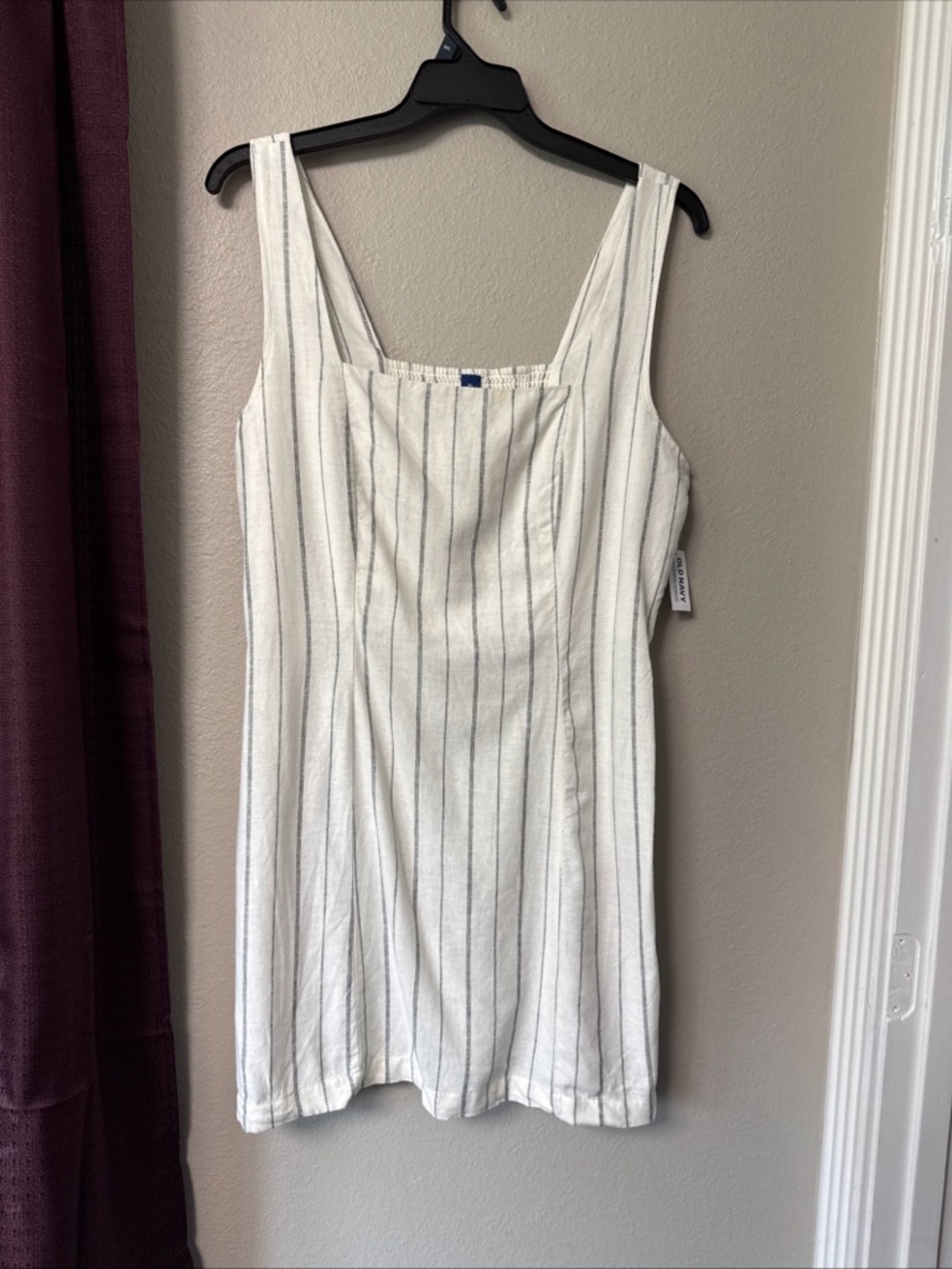 #796 Old Navy Striped Linen Blend Dress Size XL juniors